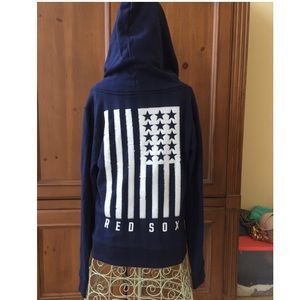 VS PINK Rare Red Sox Bling Zip Up Hoodie